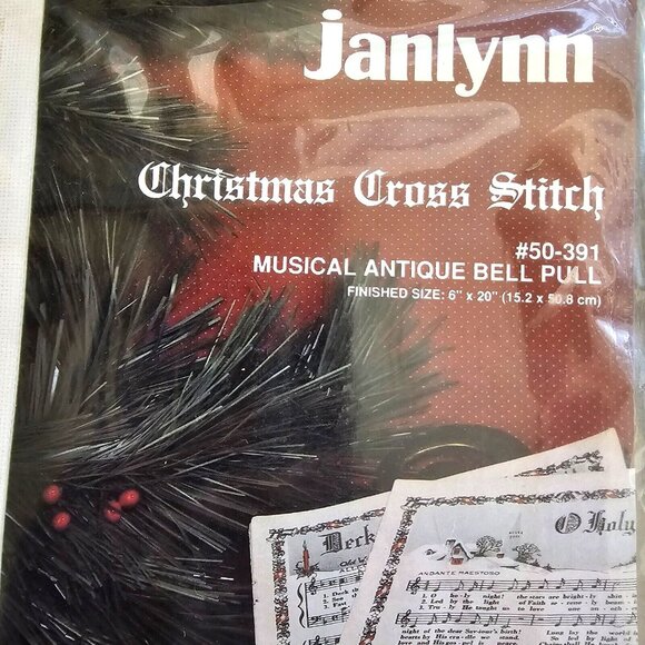 Janlynn Christmas Cross Stitch Musical Bell '91 Wonderart Candlewick Tree 2pk - Picture 3 of 9